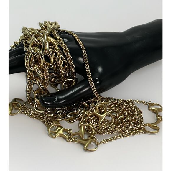 JTV Off Park Collection GOLD TONE MULTI-LAYER Necklace w/ Removable Chains- NWT - Picture 11 of 13